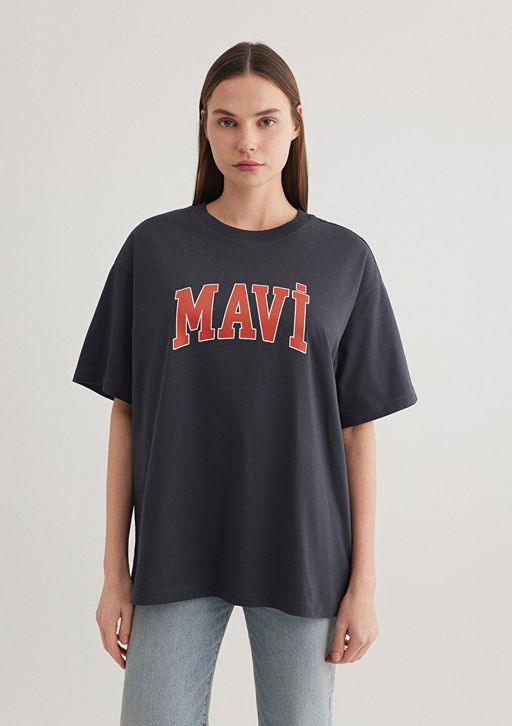 Mavi Logo Bask?l? Gri Tisort  фото 3