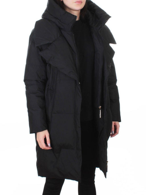 Z24-829 BLACK Куртка зимняя женская оверсайз (200 гр. тинсулейт)