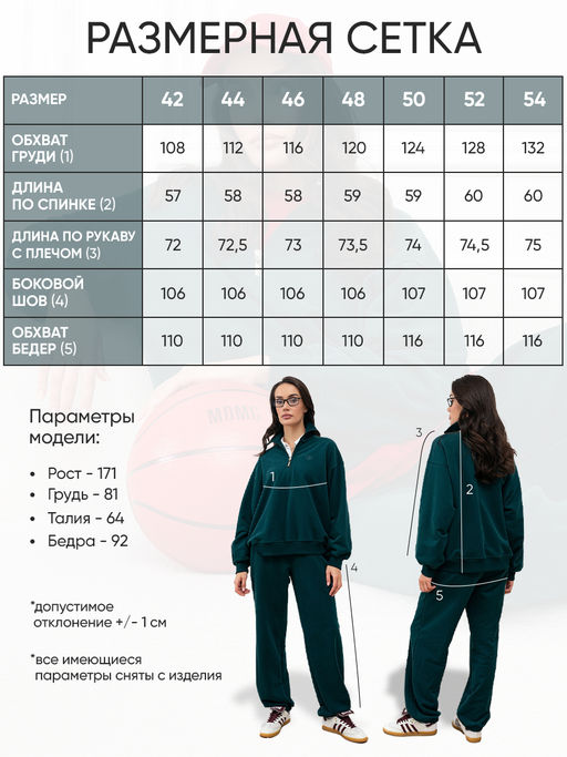 Брюки джоггеры женские Пич Изумрудный - Modamica фото 5