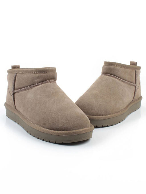 04-PF8300-6 KHAKI Угги женские (натуральная замша, 100% шерсть)