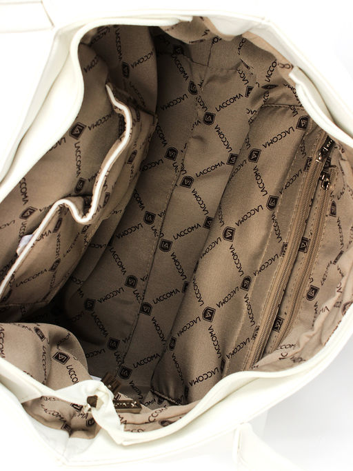 LACCOMA сумка Флоренция-L815-белый эко кожа хлопок  фото 6