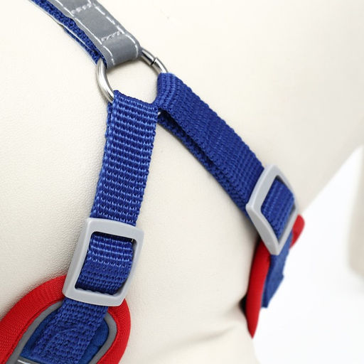 Комплект Sport+, L, поводок 120 x 1,5 см, ОШ 49-56 см, ОГ 56-68 см, вес животного 20-28 кг, синий 9 - Пижон фото 7