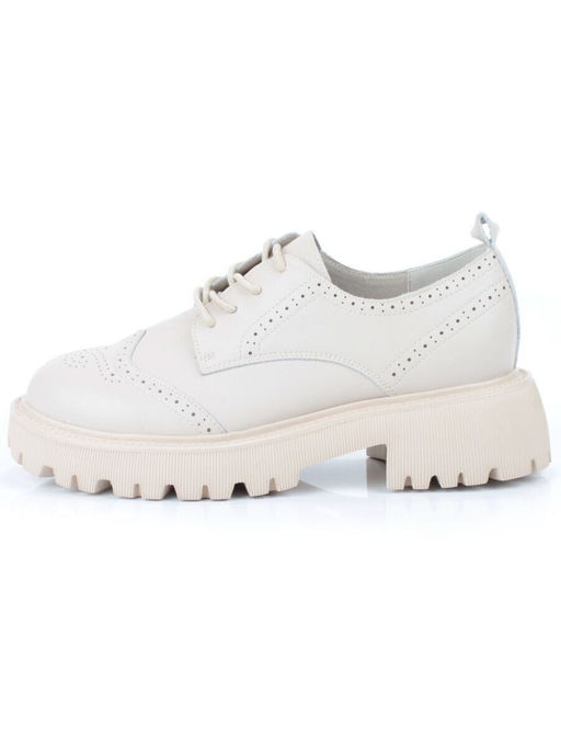 03-5928-5 BEIGE Полуботинки женские (натуральная кожа)