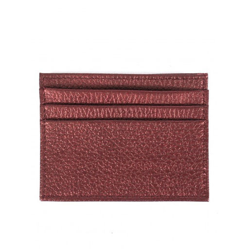 Визитница-кардхолдер Croco-ВК-215-1 н/к, 1отд, 3карм, бордо флотер металлик (232) 263553 фото 2