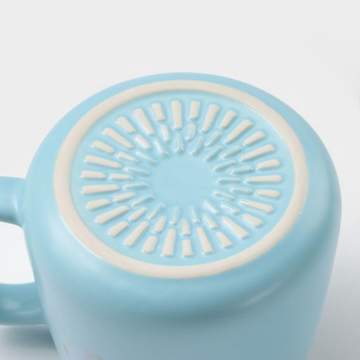 Кружка с ложкой Мистер, 380 мл, керамика, голубая