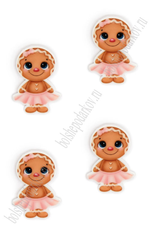 Кабошон-вырубка "Пряник" 2,7*3,7 см (10 шт) SF-6034