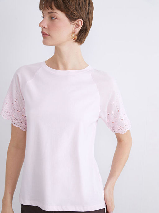 Bisiklet Yaka Ajurlu Bluz