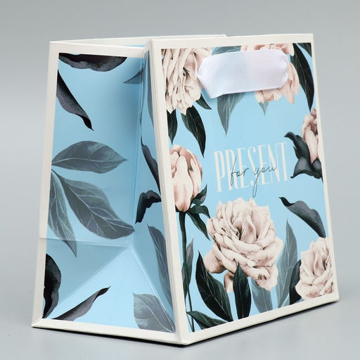 Пакет ламинированный квадратный Подарок для тебя, 14 14 9 см - Дарите счастье фото 2