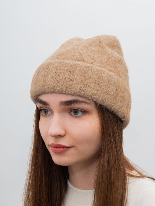 Шапка SEEBERGER арт. 18458-0 TURN-UP BEANIE (песочный)