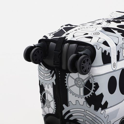 Чехол на чемодан 20, цвет чёрный/серый - Simaland фото 6