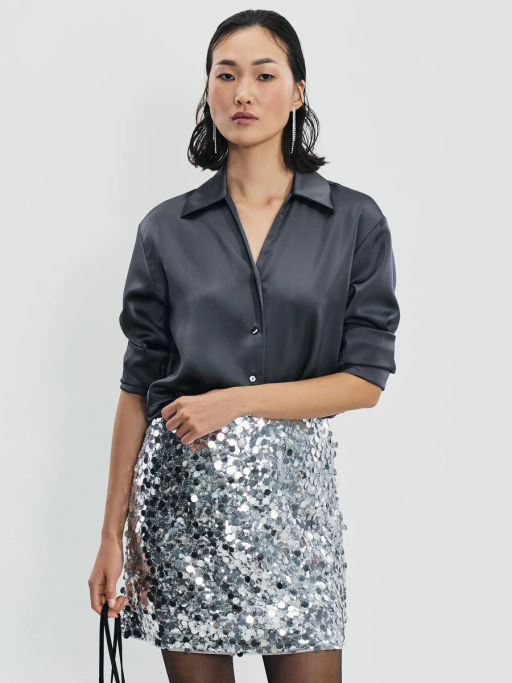 Юбка мини из пайеток / Zarina