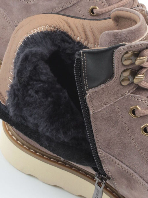 05-H50119M-3 GRAY/BROWN Ботинки зимние мужские (натуральная кожа, натуральный мех)