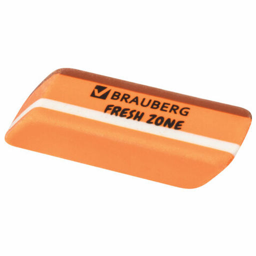 Цена за 3шт. Ластик большой BRAUBERG "Fresh Zone" цвет ассорти, прямоугольный, скошенный