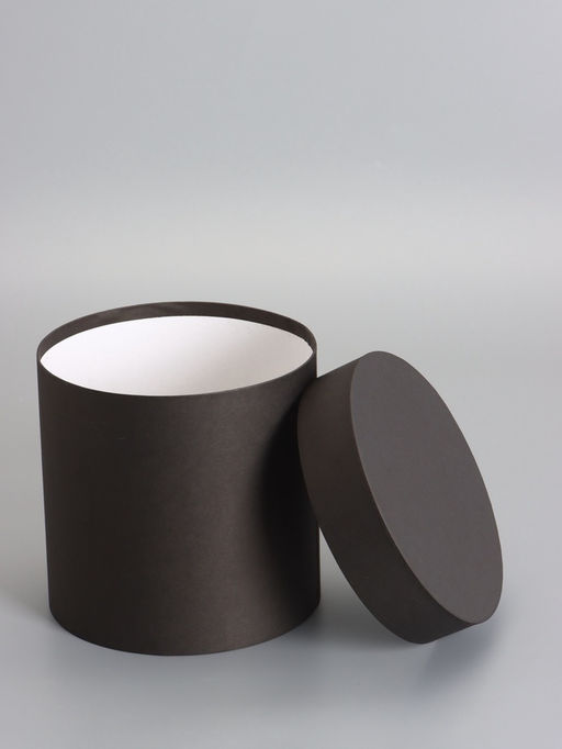 Коробка подарочная круглая, шляпная, черная, 18×18 см