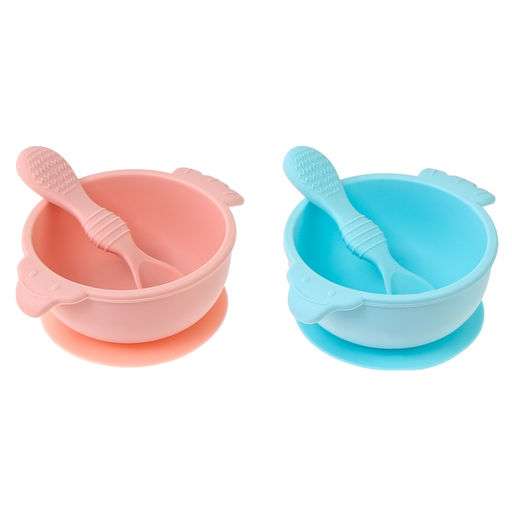 Тарелка детская на присоске с ложкой, силиконовая, МИКС - Simaland фото 7