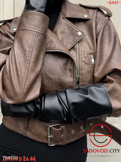 Женская кожаная куртка косуха - Bruno фото 8