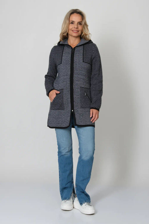 ЗЛАТА Кардиган С 2063/джинс микс