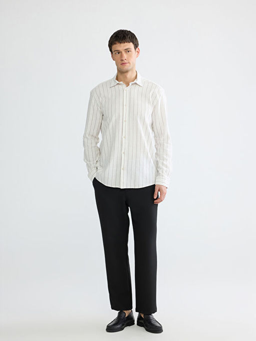 Regular Fit ?izgili Arm?rl? Erkek G?mlek