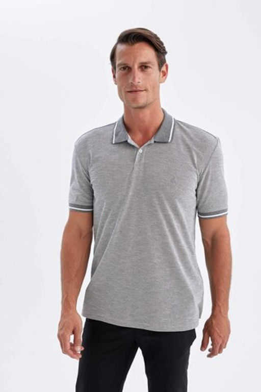 New Regular Fit K?sa Kollu Pike Polo Tisort - Defacto фото 3