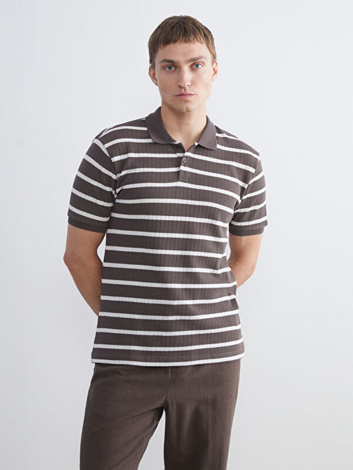 Polo Yaka ?izgili Erkek Ti??rt