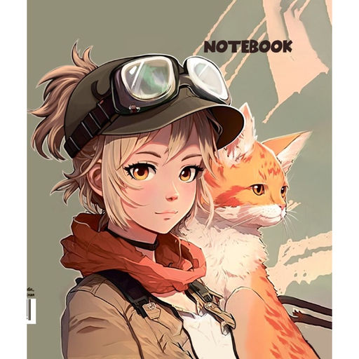 Цена за 2 шт. Блокнот А6, 40 листов в клетку "Аниме,", твёрдая обложка, глянцевая ламинация, блок офсет