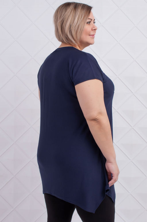 Арт. 3673 Футболка женская 46-56 (6 шт) Цвет:темно-синий - Калинка фото 15