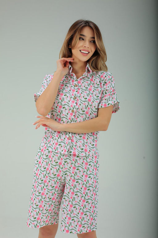 578 ПИЖАМА (ШОРТЫ) (Розочки) - А-дина фото 2