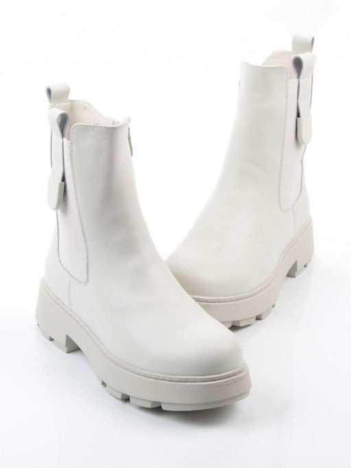 04-PAX24-2Z MILK Ботинки зимние женские (натуральная кожа, 100% шерсть)