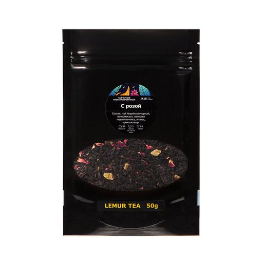 Чай черный ароматизированный с розой, 250 г - Lemur coffee roasters фото 3