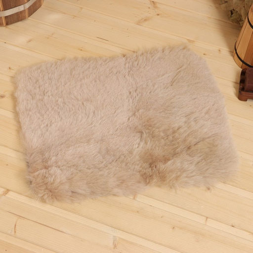 Коврик для бани с овчиной, коричневый 40х30 см - Simaland фото 3