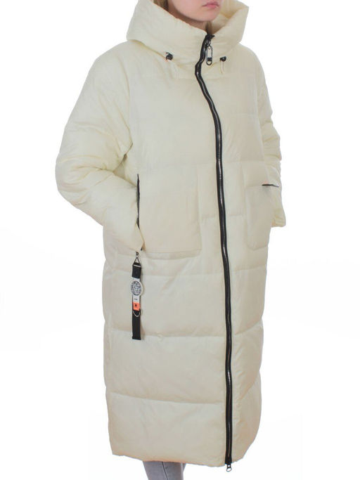H-2209 MILK/WHITE Пальто зимнее женское (200 гр. холлофайбер)