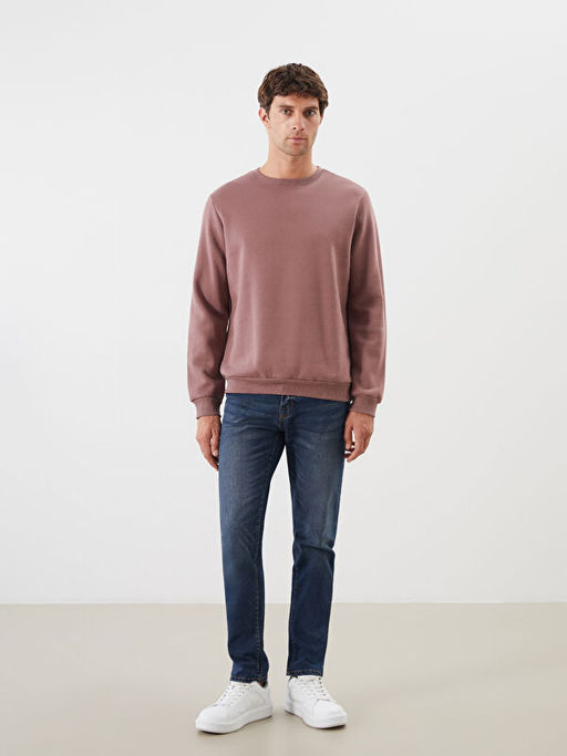 Bisiklet Yaka Erkek Sweatshirt