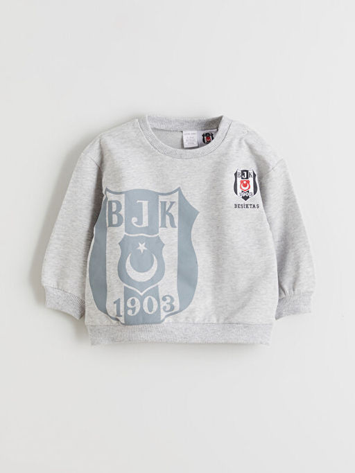 Be?ikta? Bask?l? Erkek ?ocuk Sweatshirt ve E?ofman Alt 2li