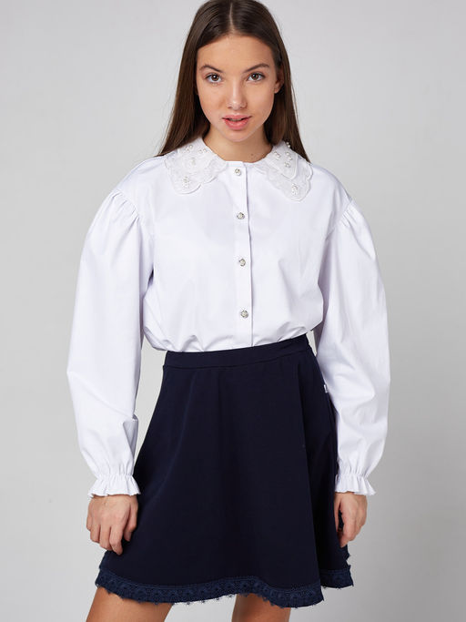 Блузка текстильная молочный 232232112 - Nota bene фото 4