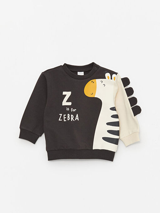 Bisiklet Yaka Uzun Kollu Erkek Bebek Sweatshirt ve Pantolon 2li Tak?m - Waikiki фото 3