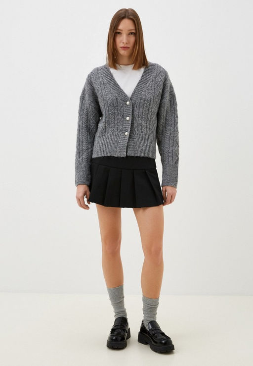 Укороченный кардиган с перламутровыми пуговицами - Incity фото 15