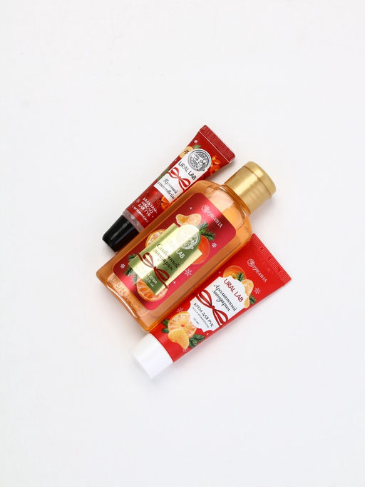 URAL LAB Арома Саунд Набор гель для душа, крем для рук и бальзам для губ, мандарин