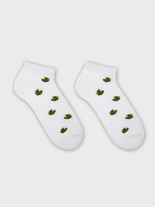 Цена за 5 пар! Носки мужские белые с рисунком в виде злых уток - Mark formelle фото 5