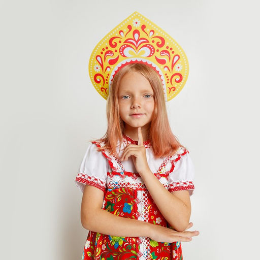 Ободок кокошник «Царица», фетр