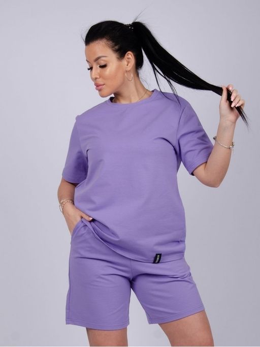 Костюм Лайф сирень, футер с лайкрой - Малина фото 3