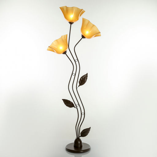 Торшер «Соцветие» 3×15 Вт E27 коричневый