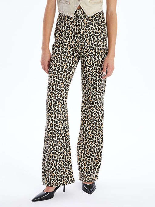 Standart Fit Leopar Desenli Kad?n Pantolon - Waikiki фото 2