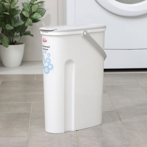 Контейнер для стирального порошка, 5 л, 11×24.6×32 см, серый