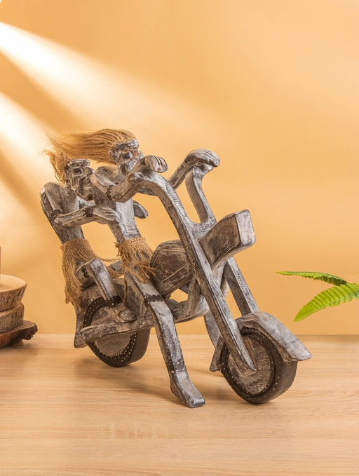 Сувенир «Аборигены байкеры», 35×15×30 см, дерево