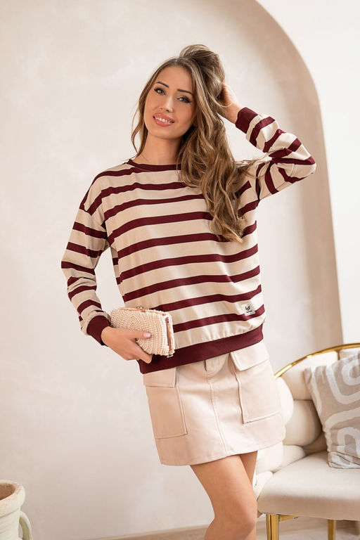 Джемпер Nika.PL Hajdan-47 полоска бордо