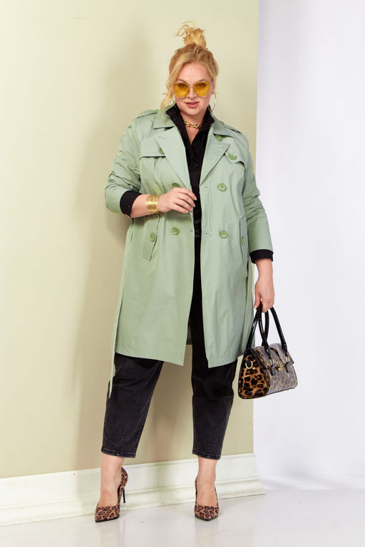 Плащ SHETTI 2187 фисташка