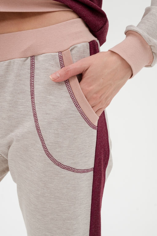 Костюм женский из футера Гамми бордо - Амадэль фото 26