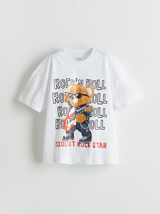 Ay? Teddy Bask?l? Erkek ?ocuk Ti??rt ve ?ort 2li