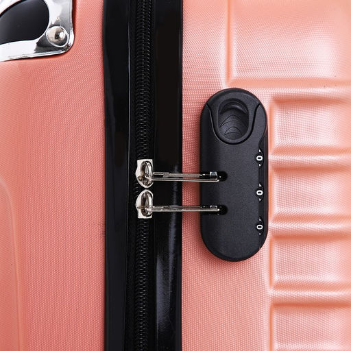 Чемодан малый 20, отдел на молнии, кодовый замок, цвет розовый - Simaland фото 7