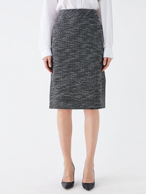 Dar Fit Desenli Kad?n Etek